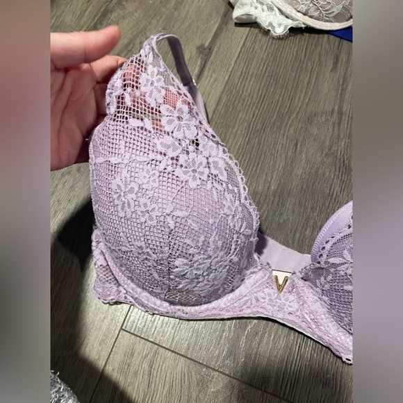 Victoria Secret Bra Plunge Lace Bra Bralette Purple - Picture 4 of 6